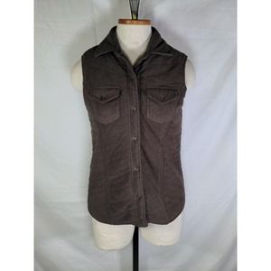 Aventura Clothing Women's Brown Fleece Quilted Vest Size XS